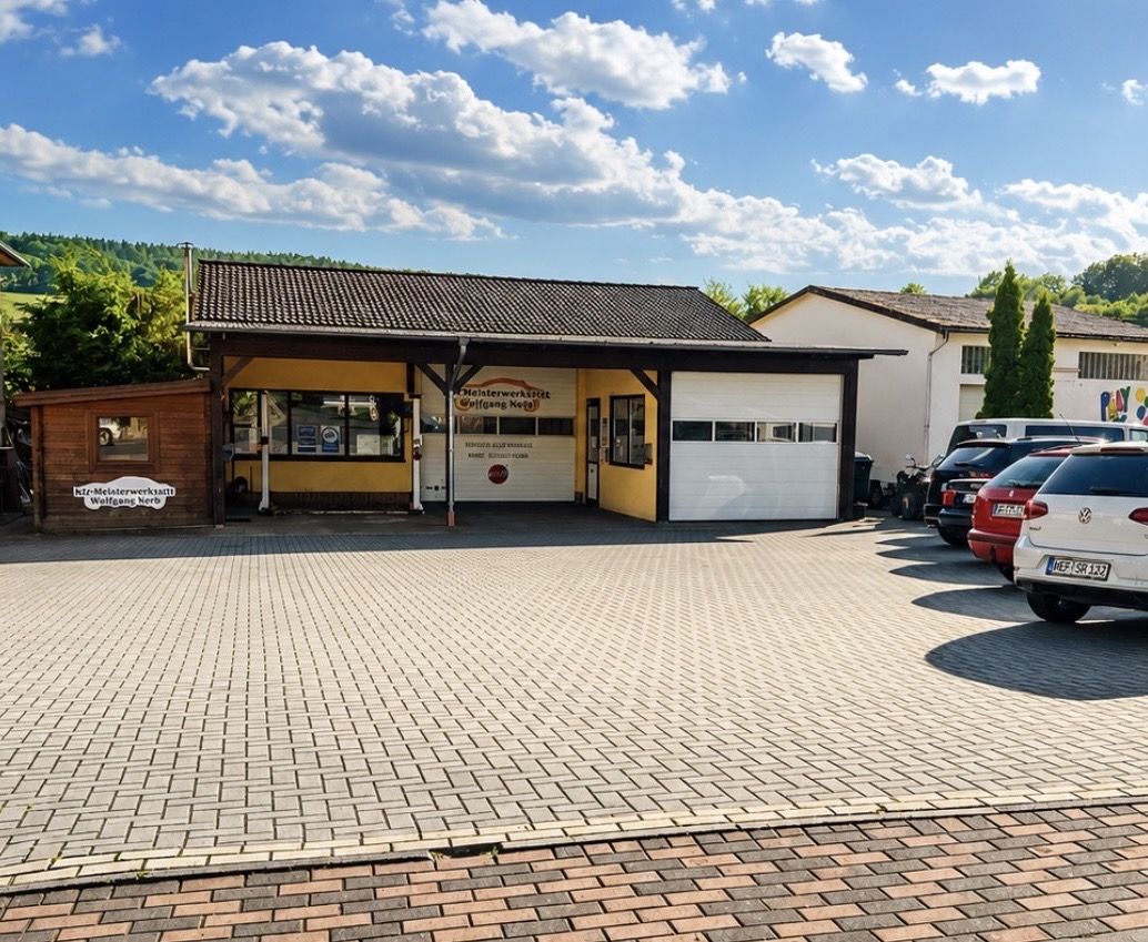 Außenansicht der KFZ-Meisterwerkstatt Wolfgang Neeb
